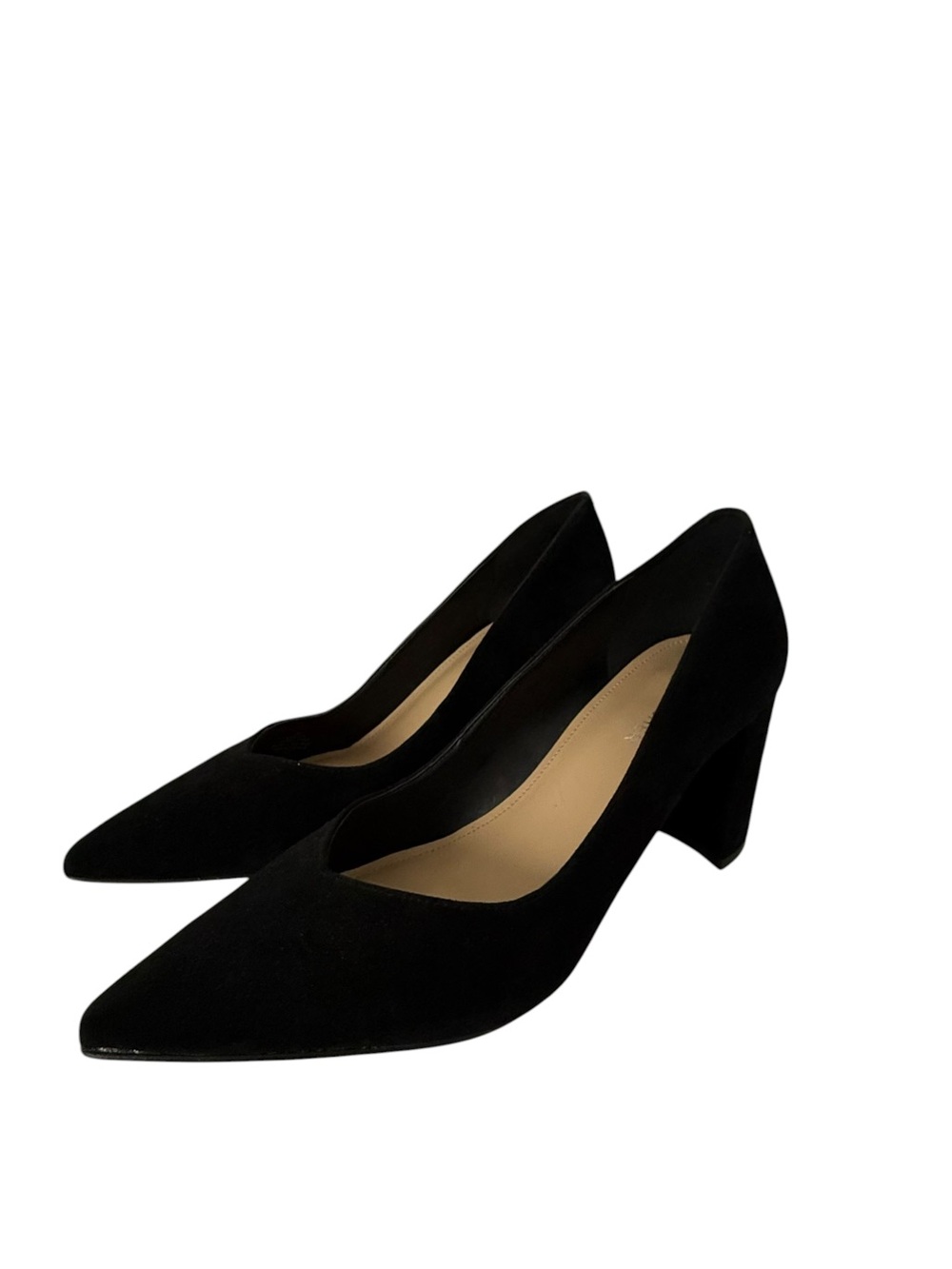 Marc Fisher Black Caitlin Slip-On Block Heel Pumps